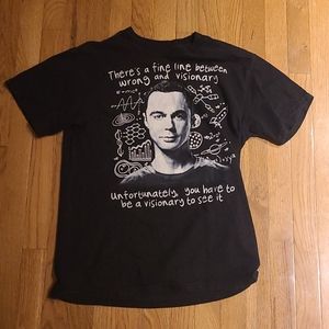 Black Big Bang Theory Sheldon Tee Shirt